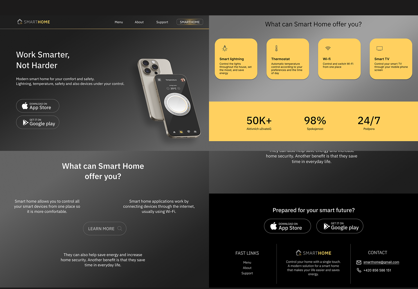 SmartHome web app design showcase